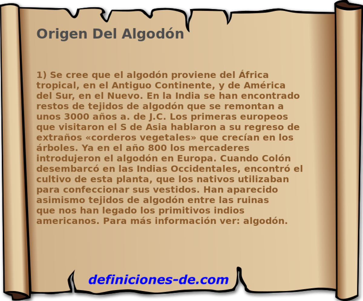 Origen Del Algodn 