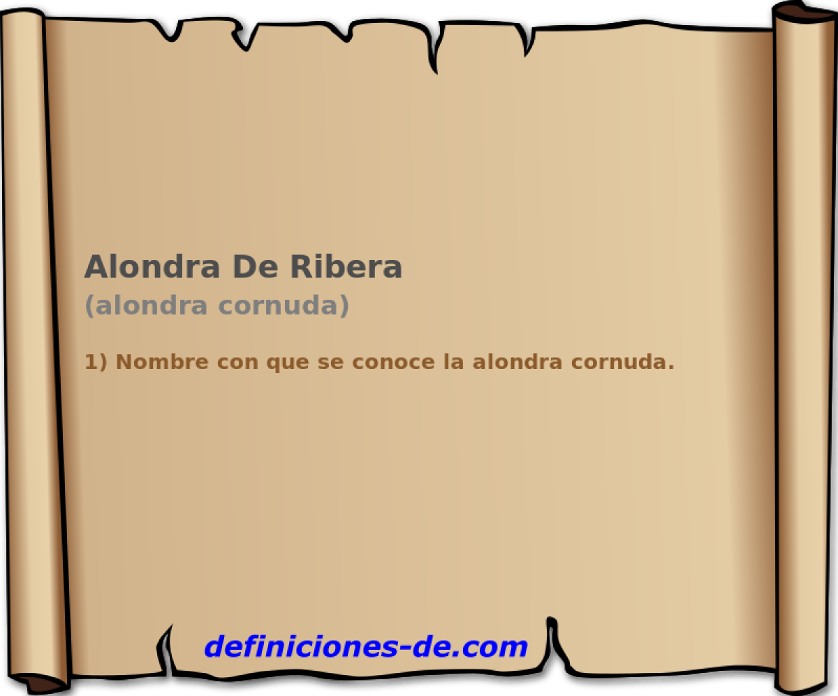 Alondra De Ribera (alondra cornuda)