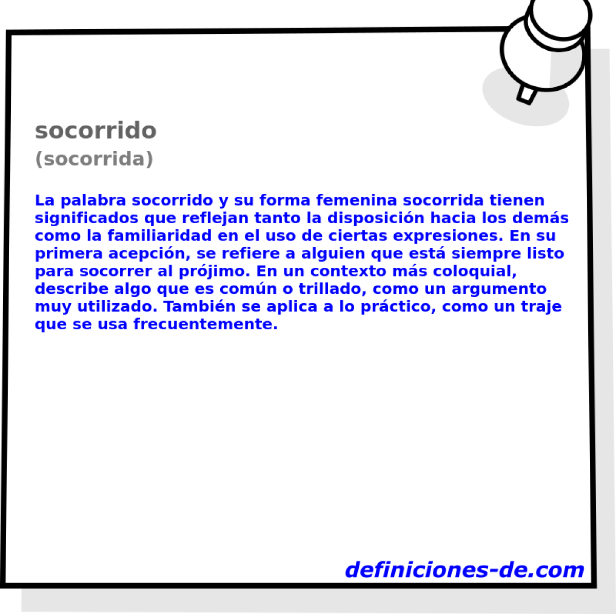 socorrido (socorrida)