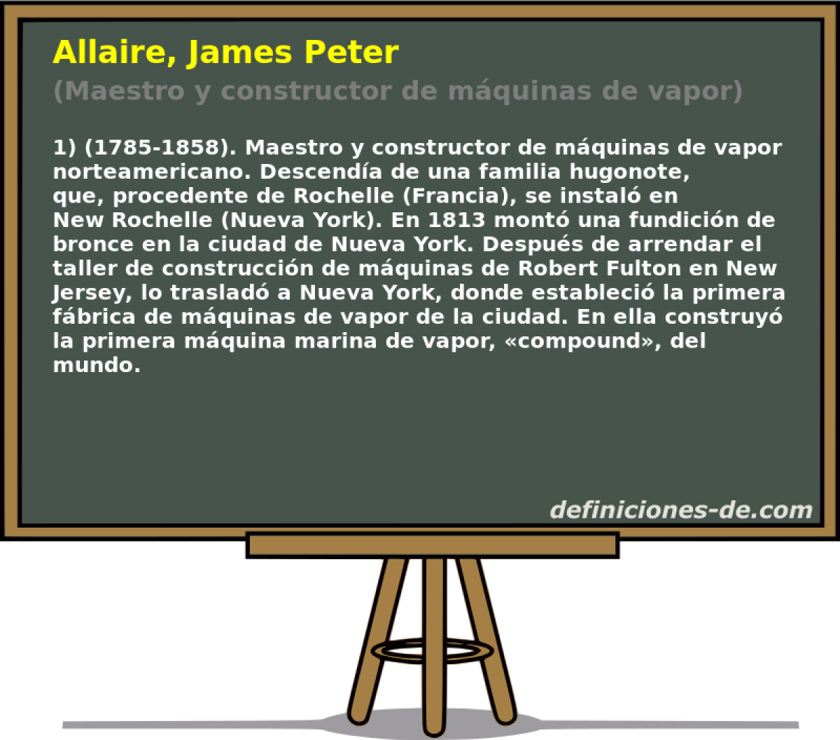 Allaire, James Peter (Maestro y constructor de mquinas de vapor)