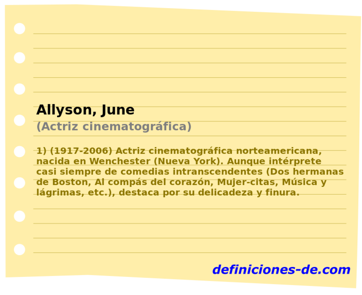 Allyson, June (Actriz cinematogrfica)