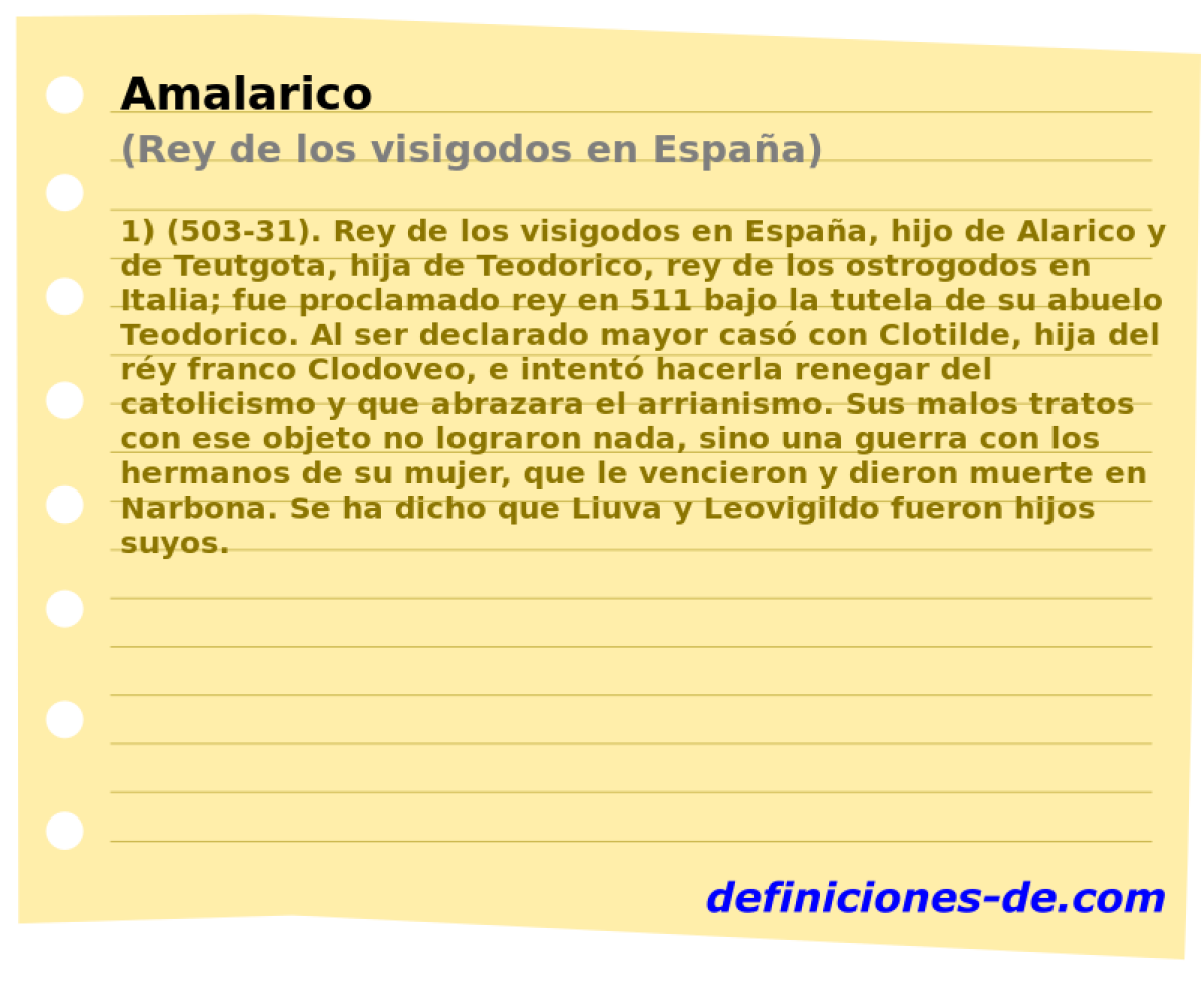 Amalarico (Rey de los visigodos en Espaa)