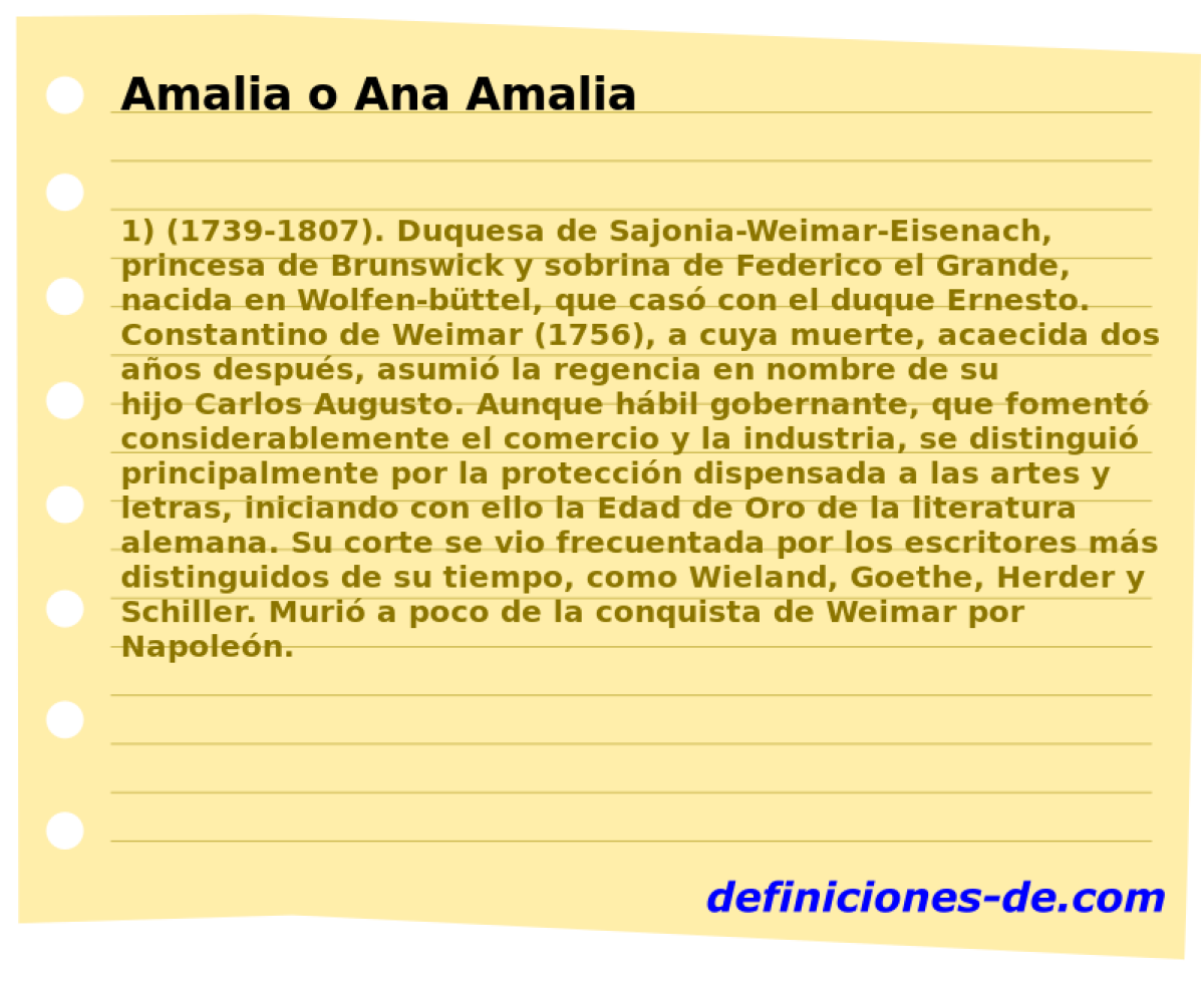 Amalia o Ana Amalia 