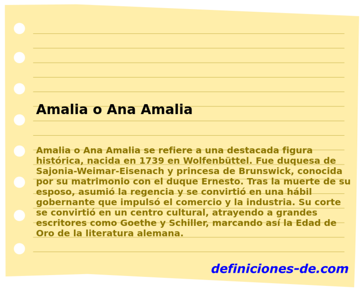 Amalia o Ana Amalia 