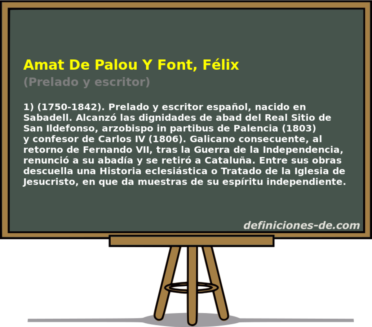 Amat De Palou Y Font, Flix (Prelado y escritor)