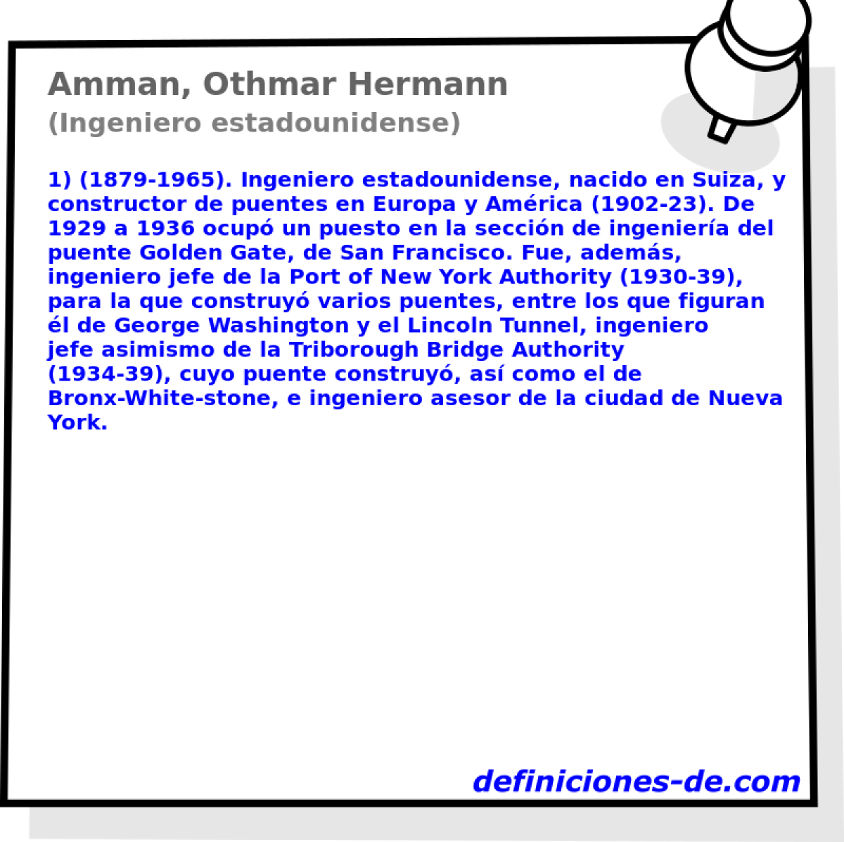 Amman, Othmar Hermann (Ingeniero estadounidense)