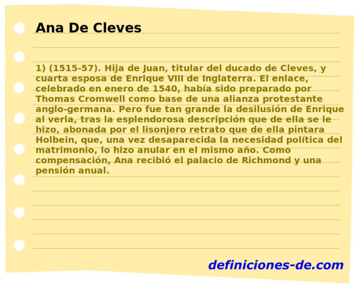 Ana De Cleves 