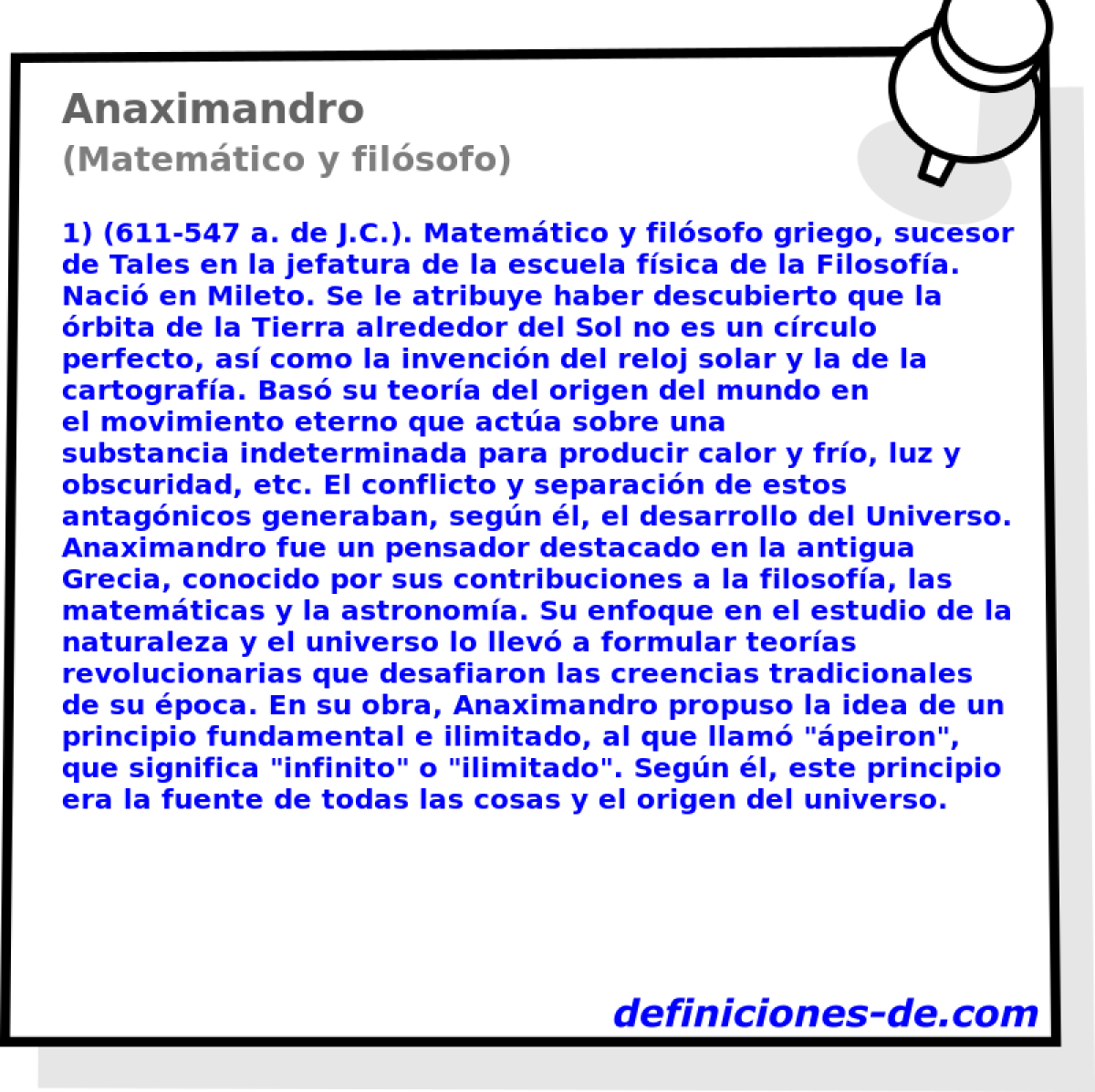 Anaximandro (Matemtico y filsofo)
