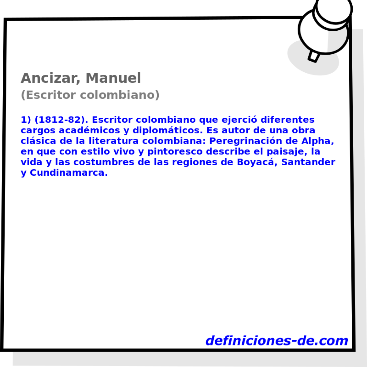 Ancizar, Manuel (Escritor colombiano)