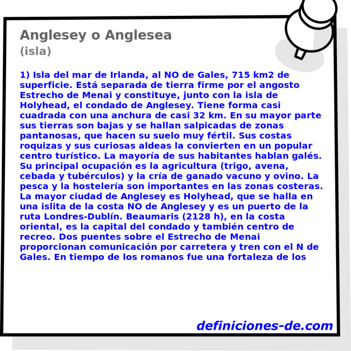 Anglesey o Anglesea (isla)