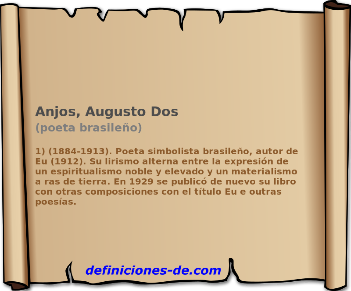 Anjos, Augusto Dos (poeta brasileo)