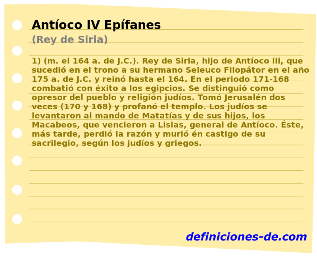 Antoco IV Epfanes (Rey de Siria)