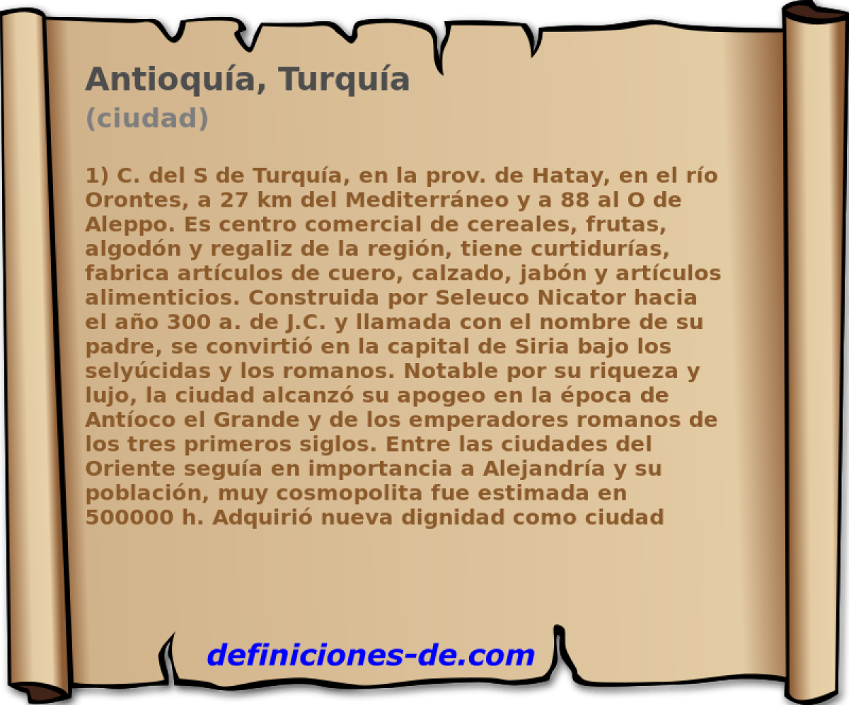 Antioqua, Turqua (ciudad)