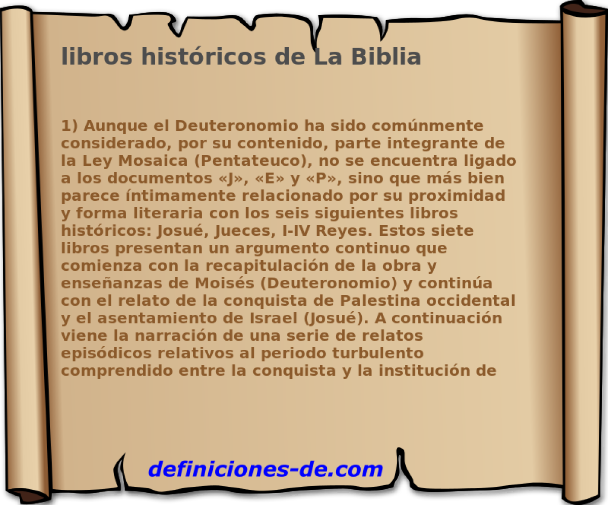 libros histricos de La Biblia 