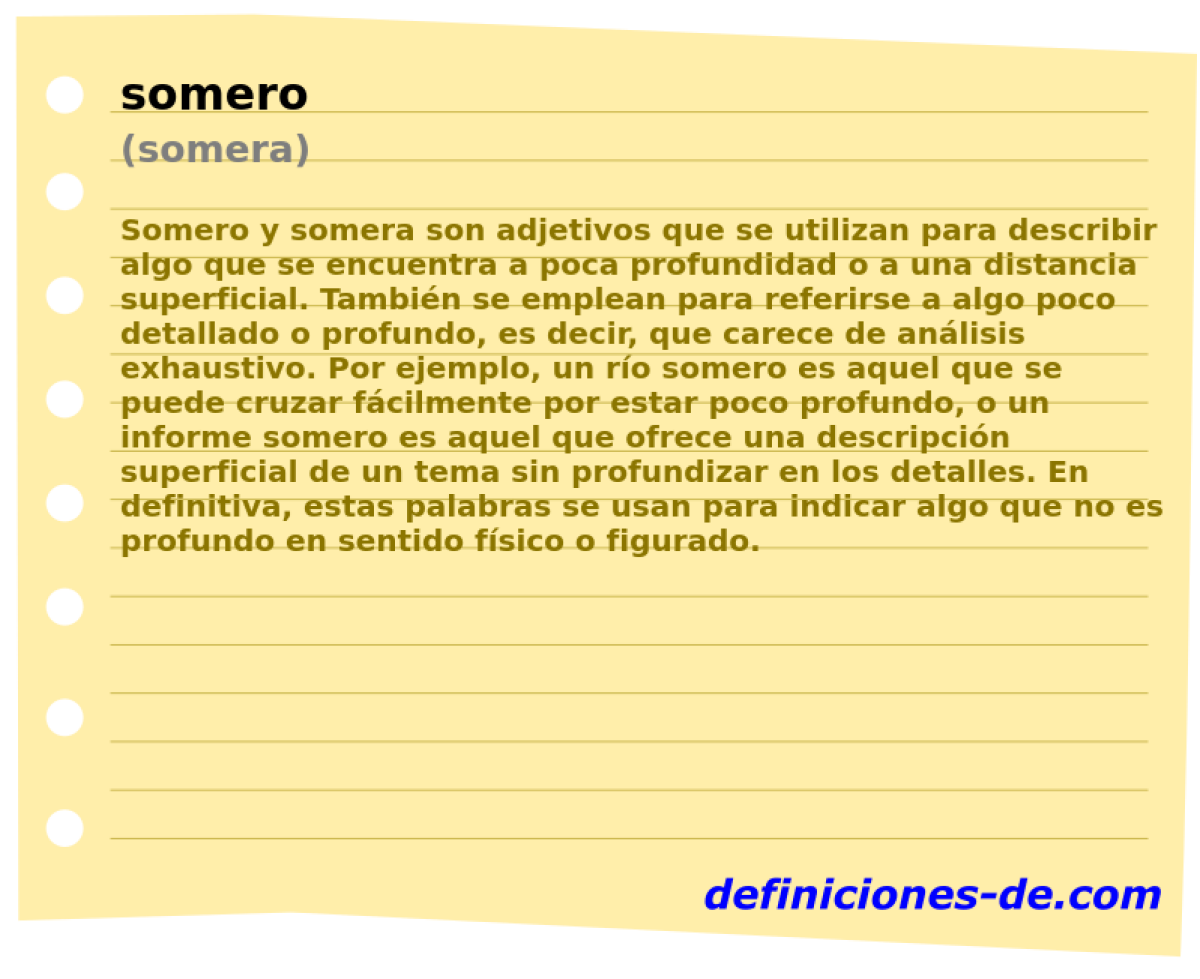 somero (somera)