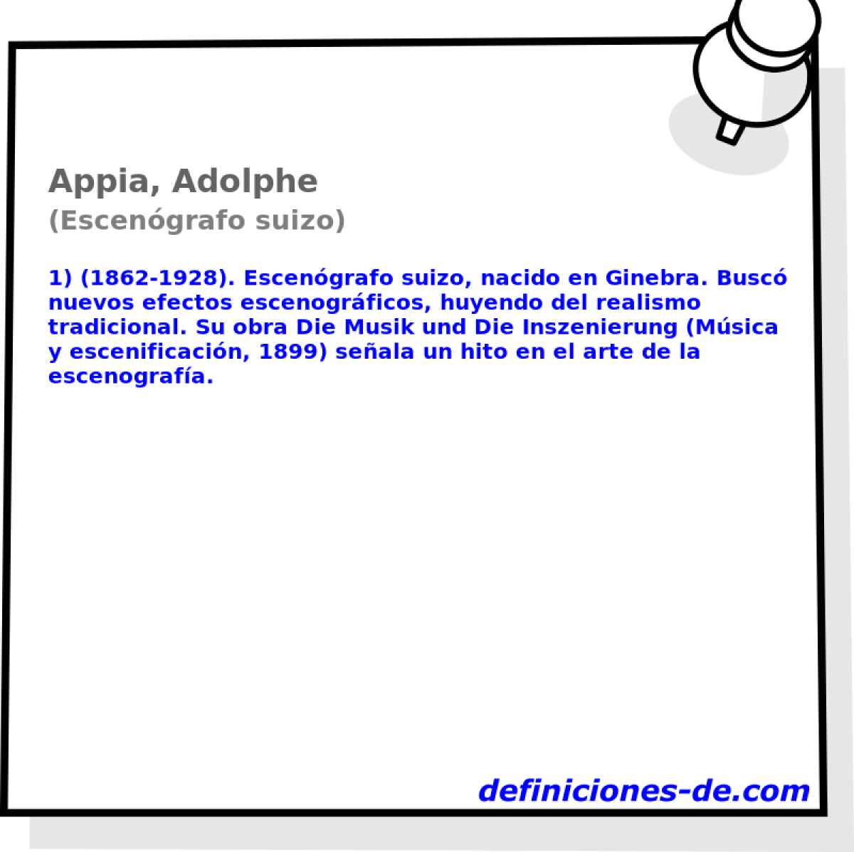 Appia, Adolphe (Escengrafo suizo)