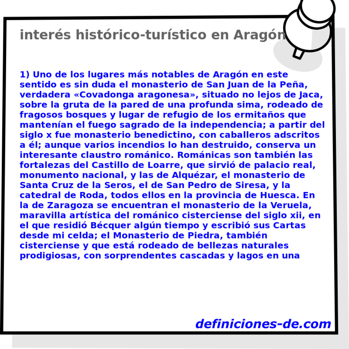 inters histrico-turstico en Aragn 