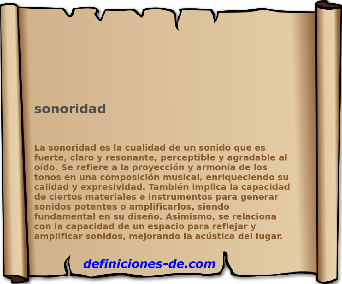 sonoridad 