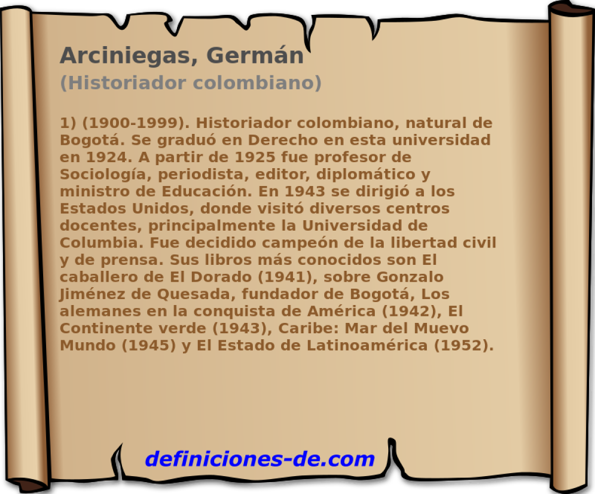 Arciniegas, Germn (Historiador colombiano)
