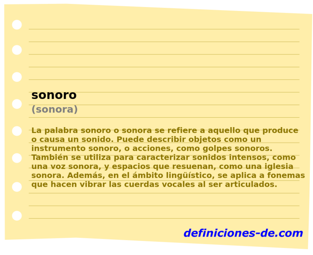 sonoro (sonora)