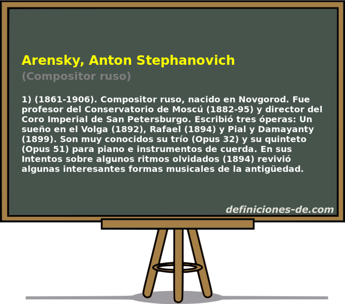 Arensky, Anton Stephanovich (Compositor ruso)