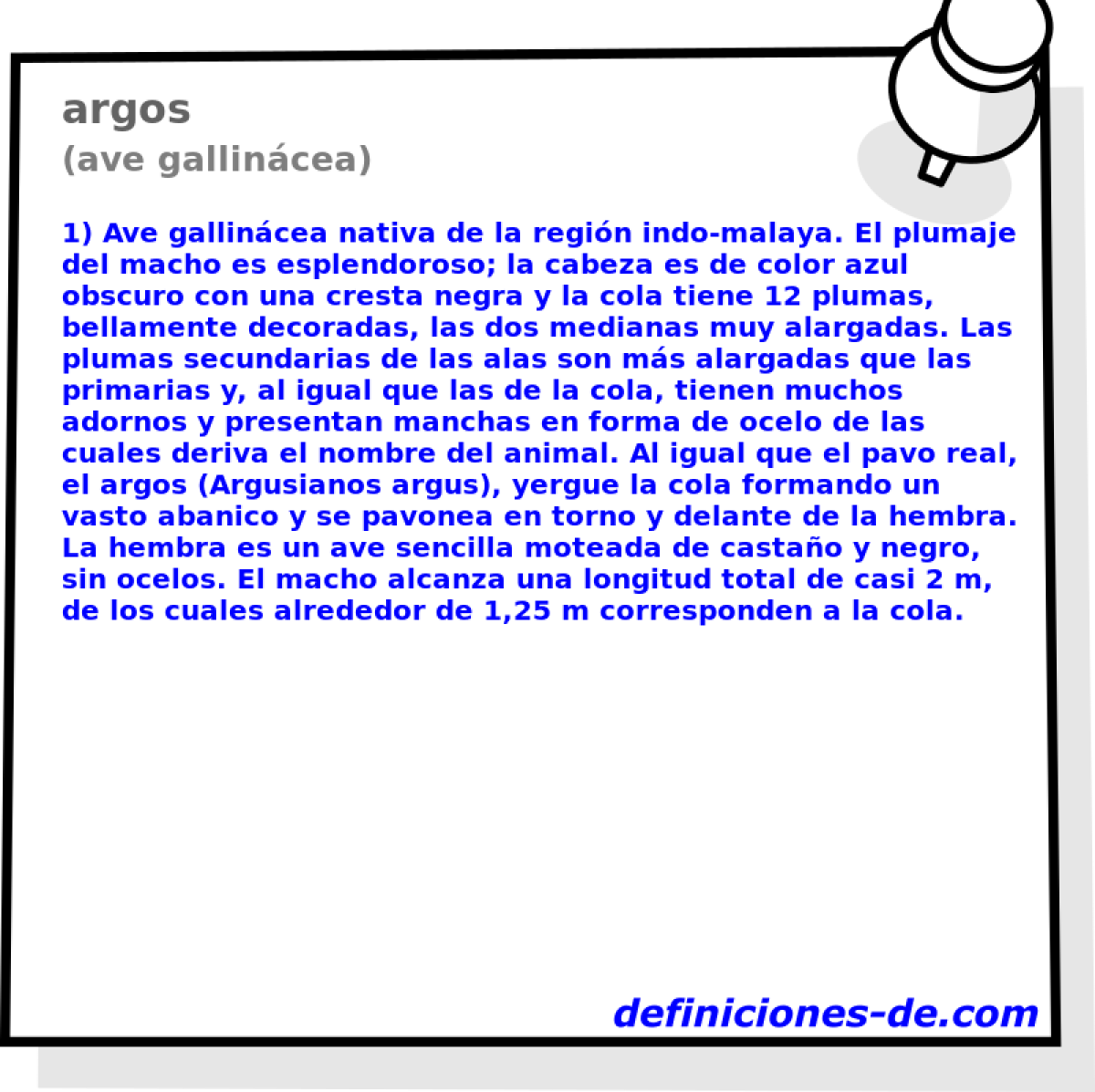 argos (ave gallincea)
