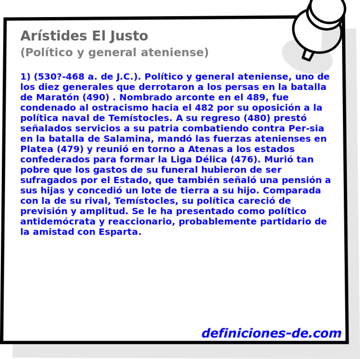 Arstides El Justo (Poltico y general ateniense)