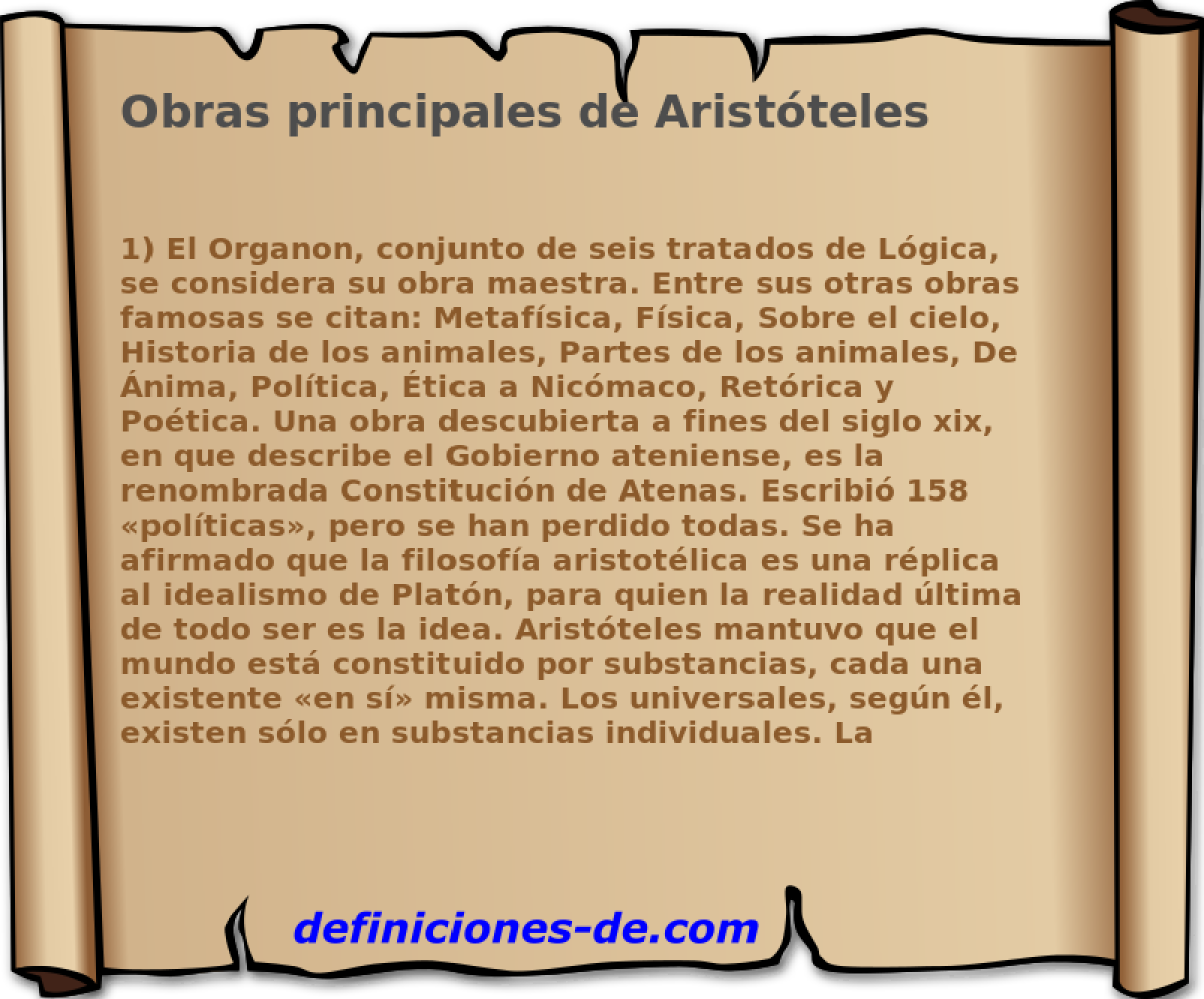 Obras principales de Aristteles 