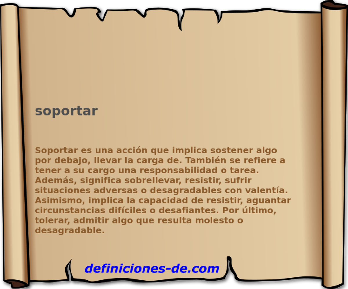 soportar 