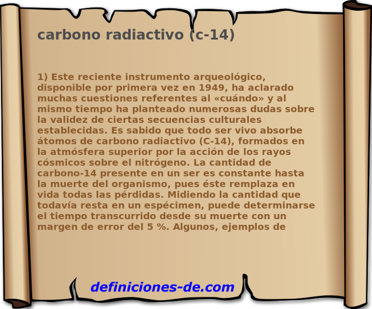carbono radiactivo (c-14) 