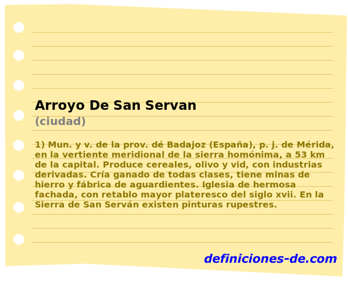 Arroyo De San Servan (ciudad)