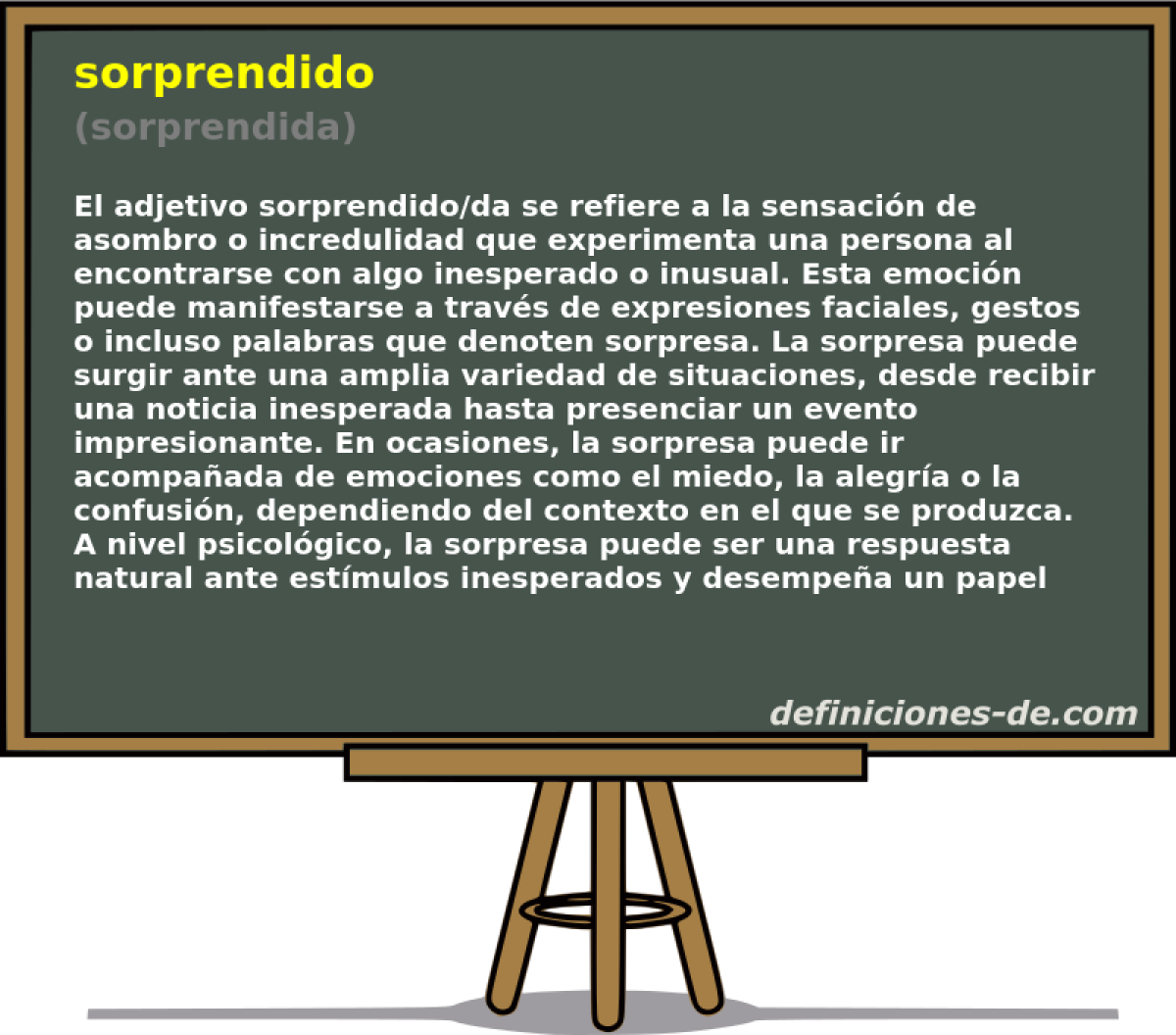 sorprendido (sorprendida)