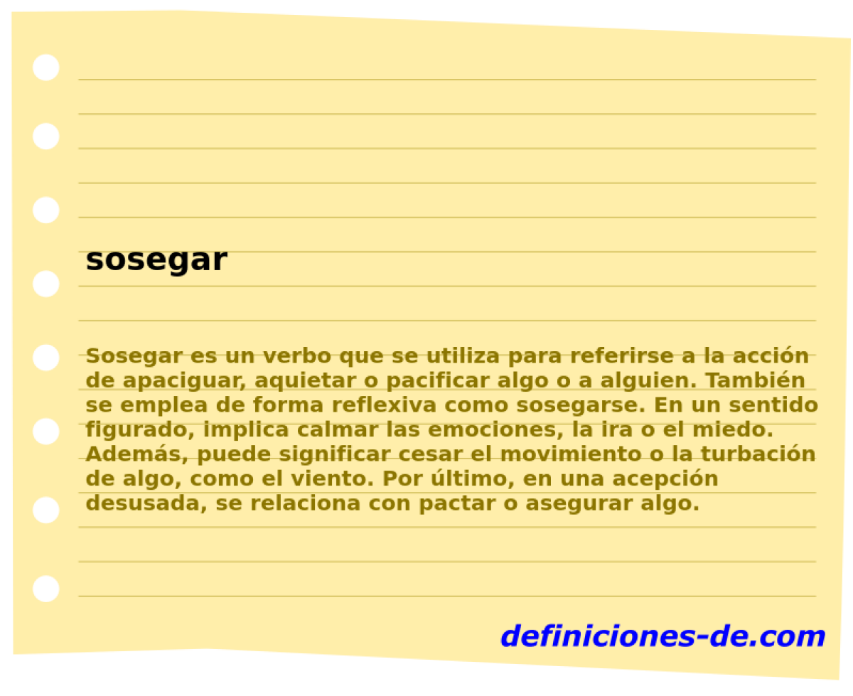 sosegar 