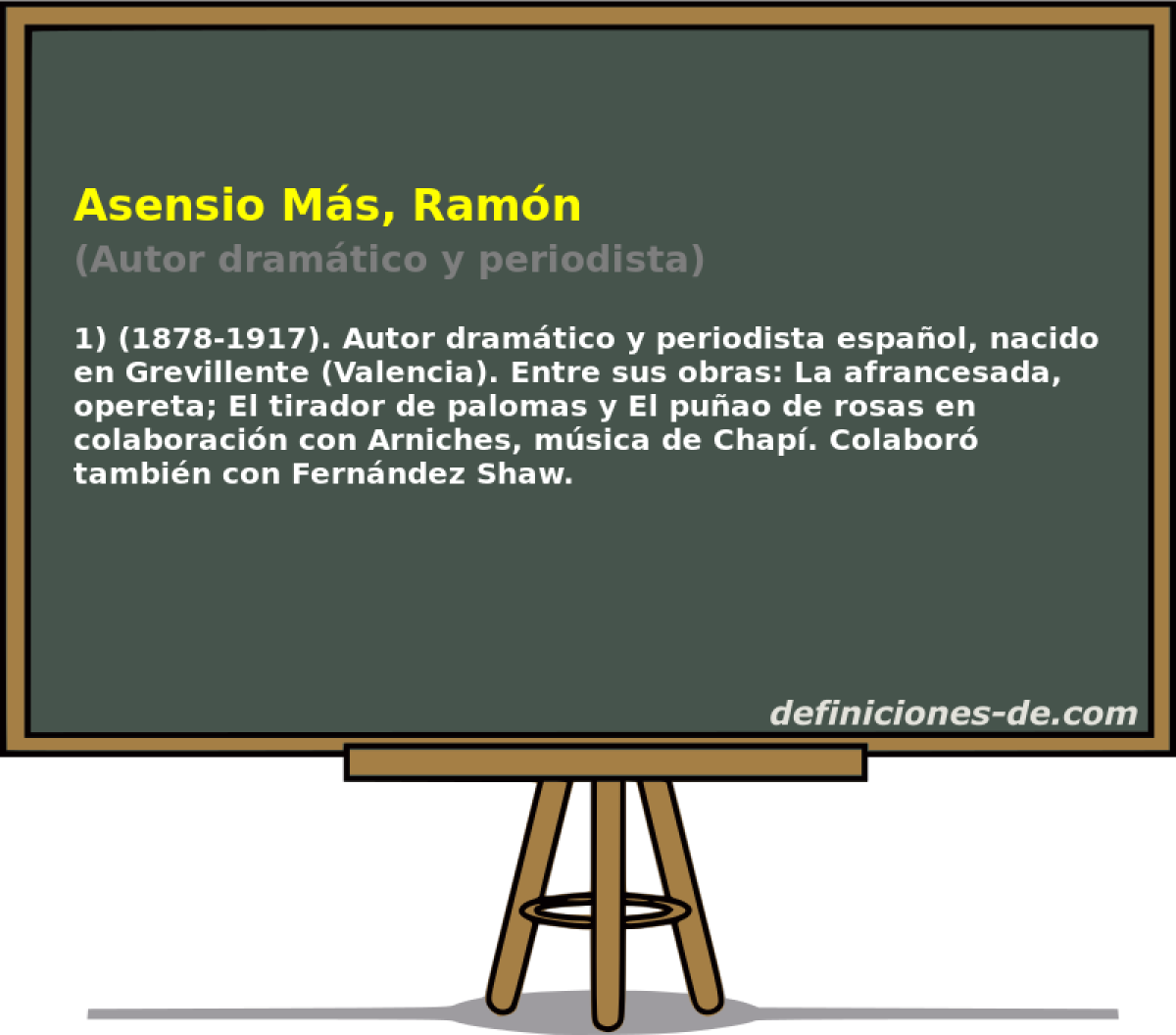 Asensio Ms, Ramn (Autor dramtico y periodista)