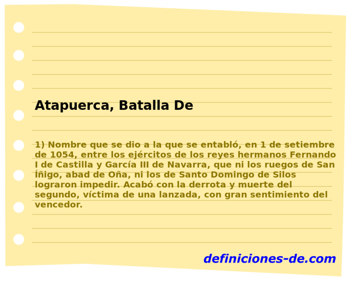 Atapuerca, Batalla De 