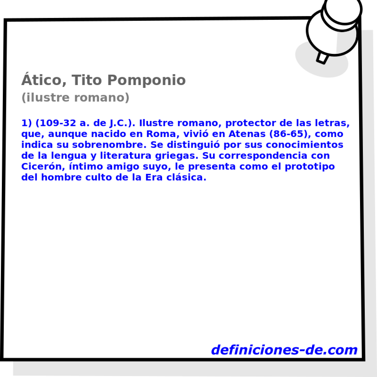 tico, Tito Pomponio (ilustre romano)