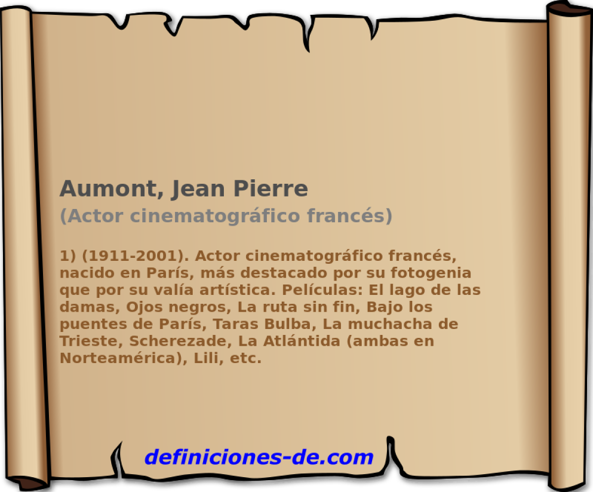 Aumont, Jean Pierre (Actor cinematogrfico francs)
