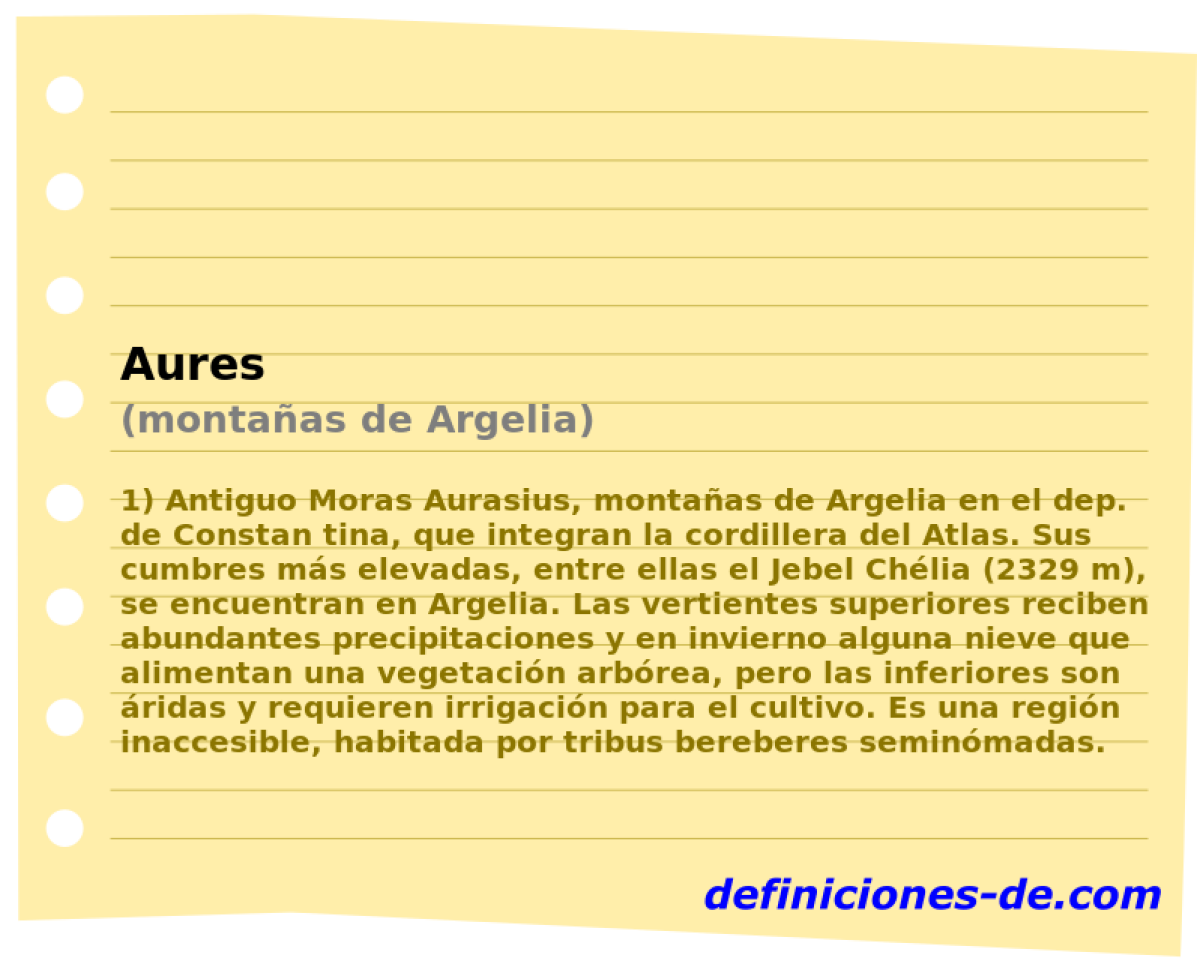Aures (montaas de Argelia)