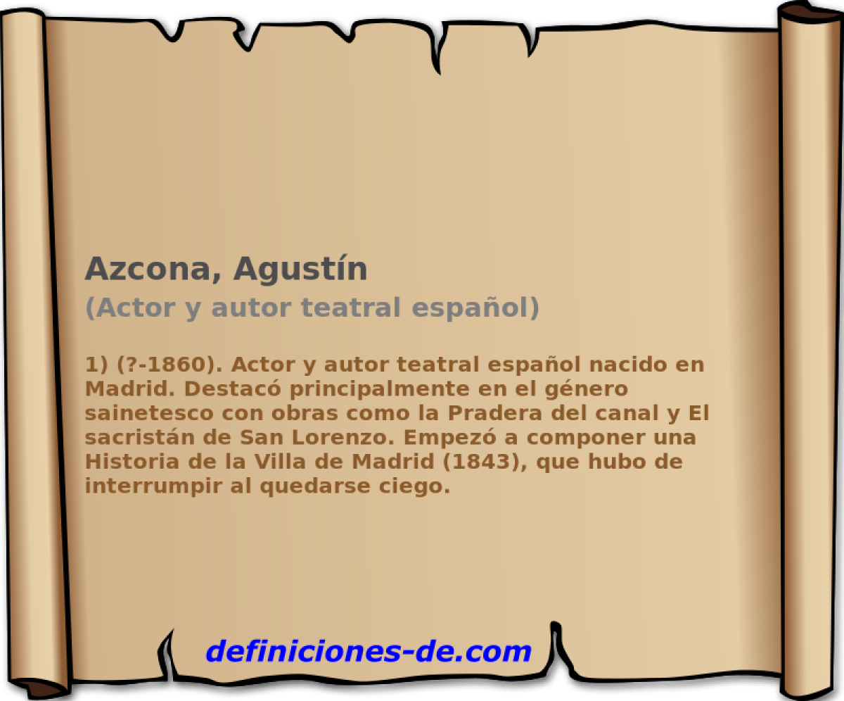 Azcona, Agustn (Actor y autor teatral espaol)