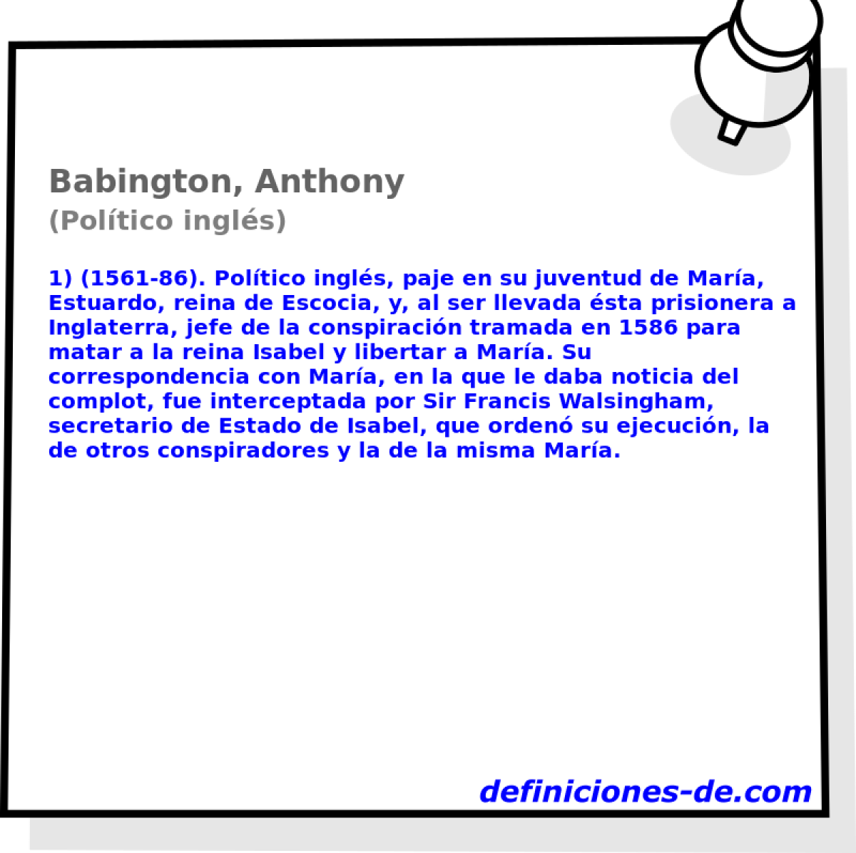 Babington, Anthony (Poltico ingls)