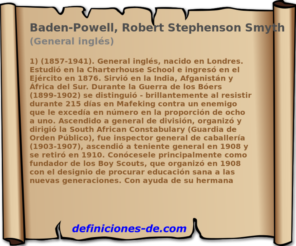 Baden-Powell, Robert Stephenson Smyth (General ingls)