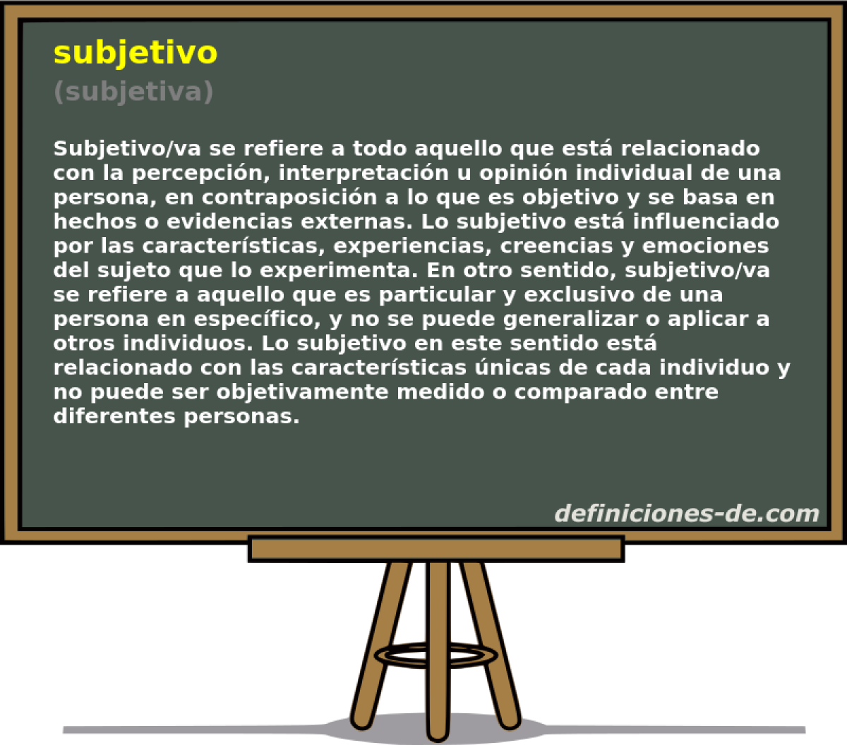 subjetivo (subjetiva)