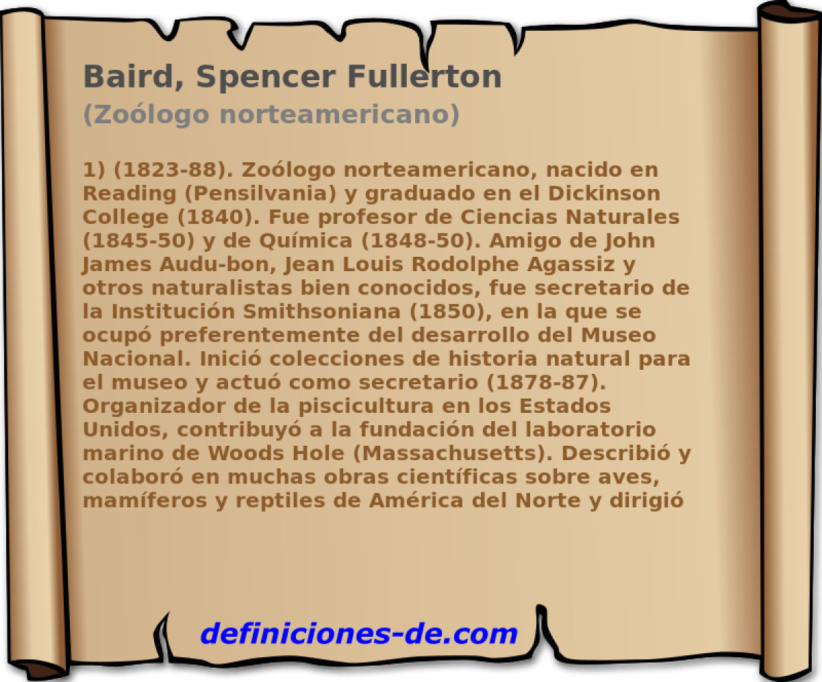 Baird, Spencer Fullerton (Zologo norteamericano)