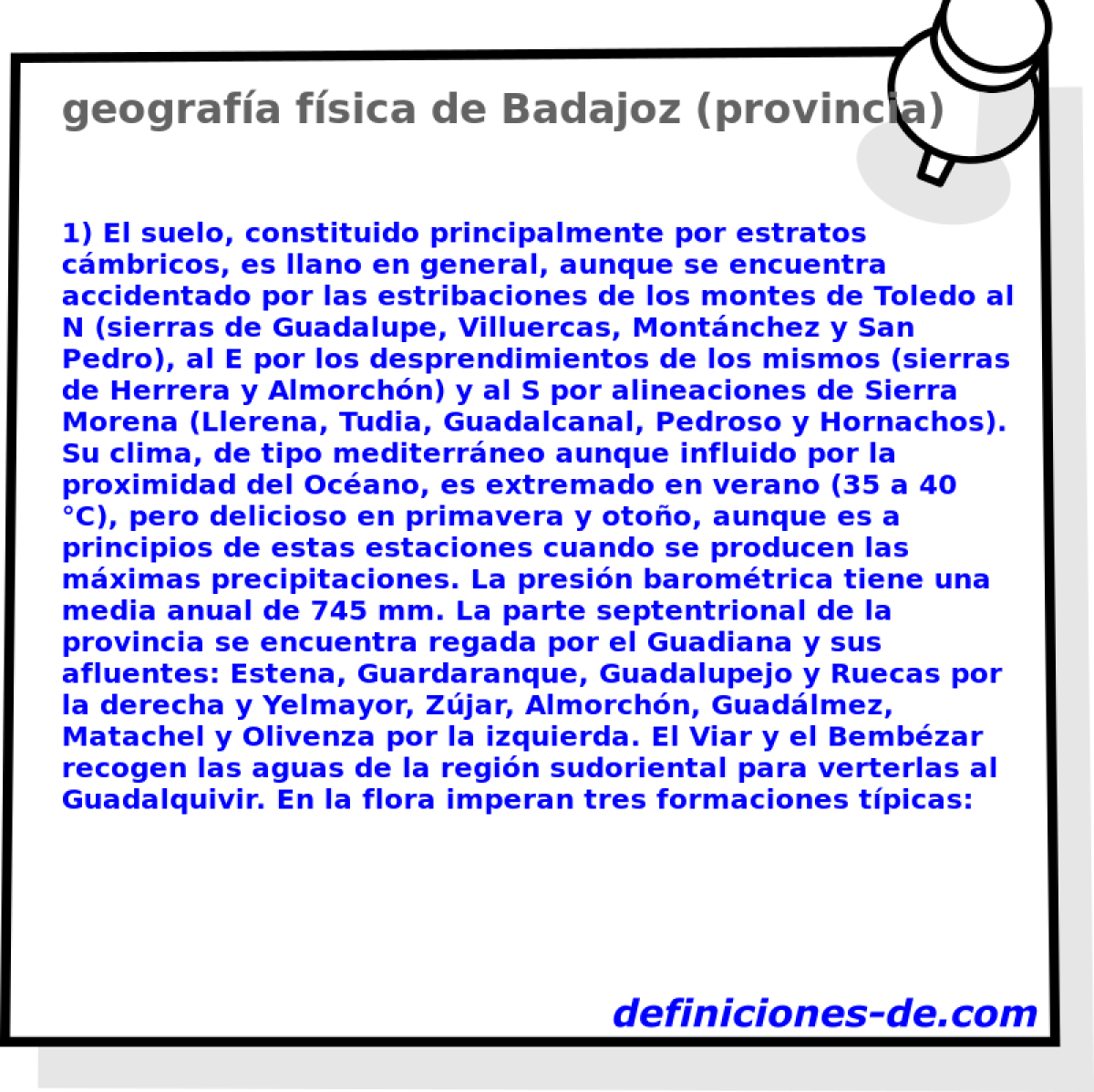 geografa fsica de Badajoz (provincia) 