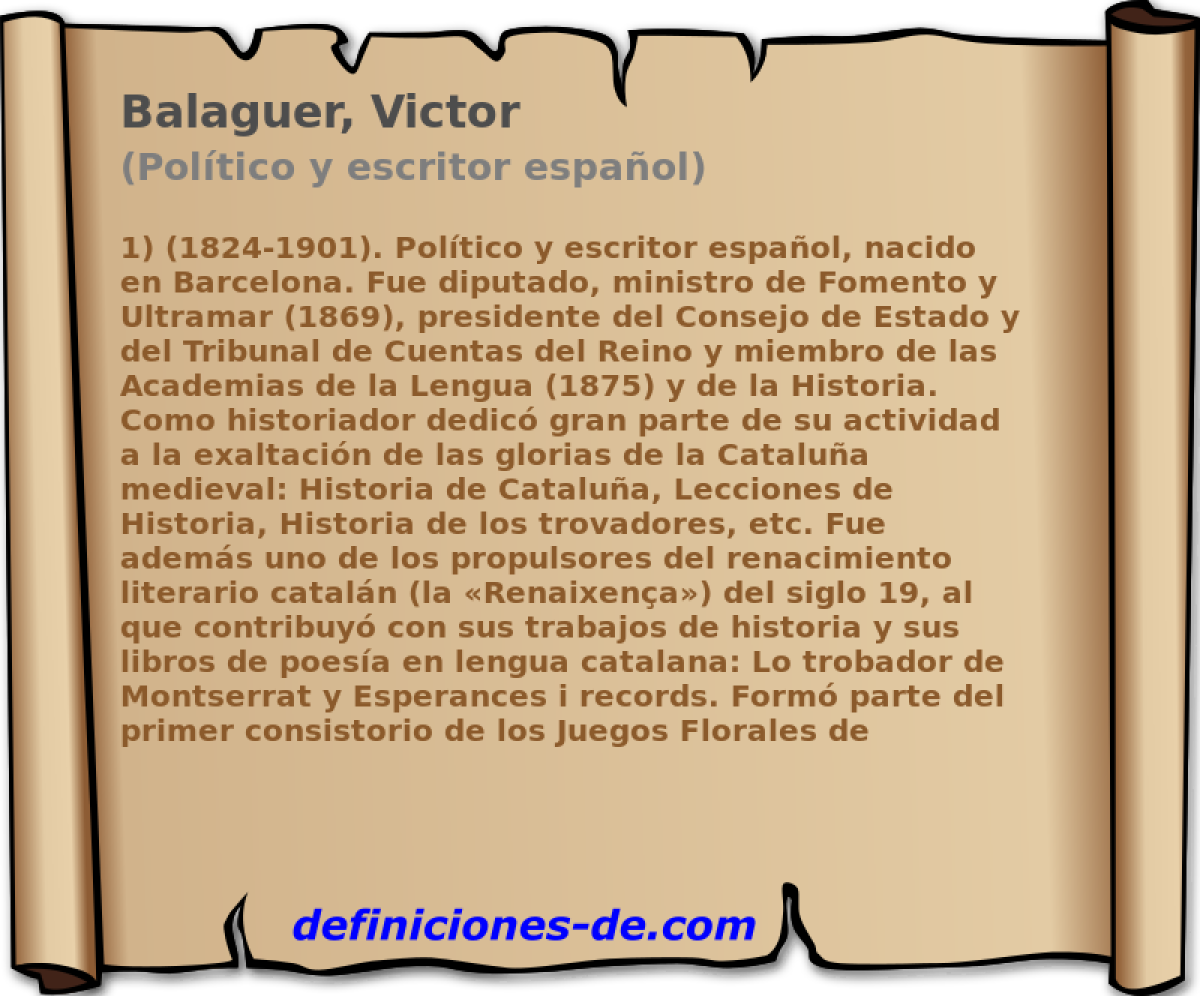 Balaguer, Victor (Poltico y escritor espaol)