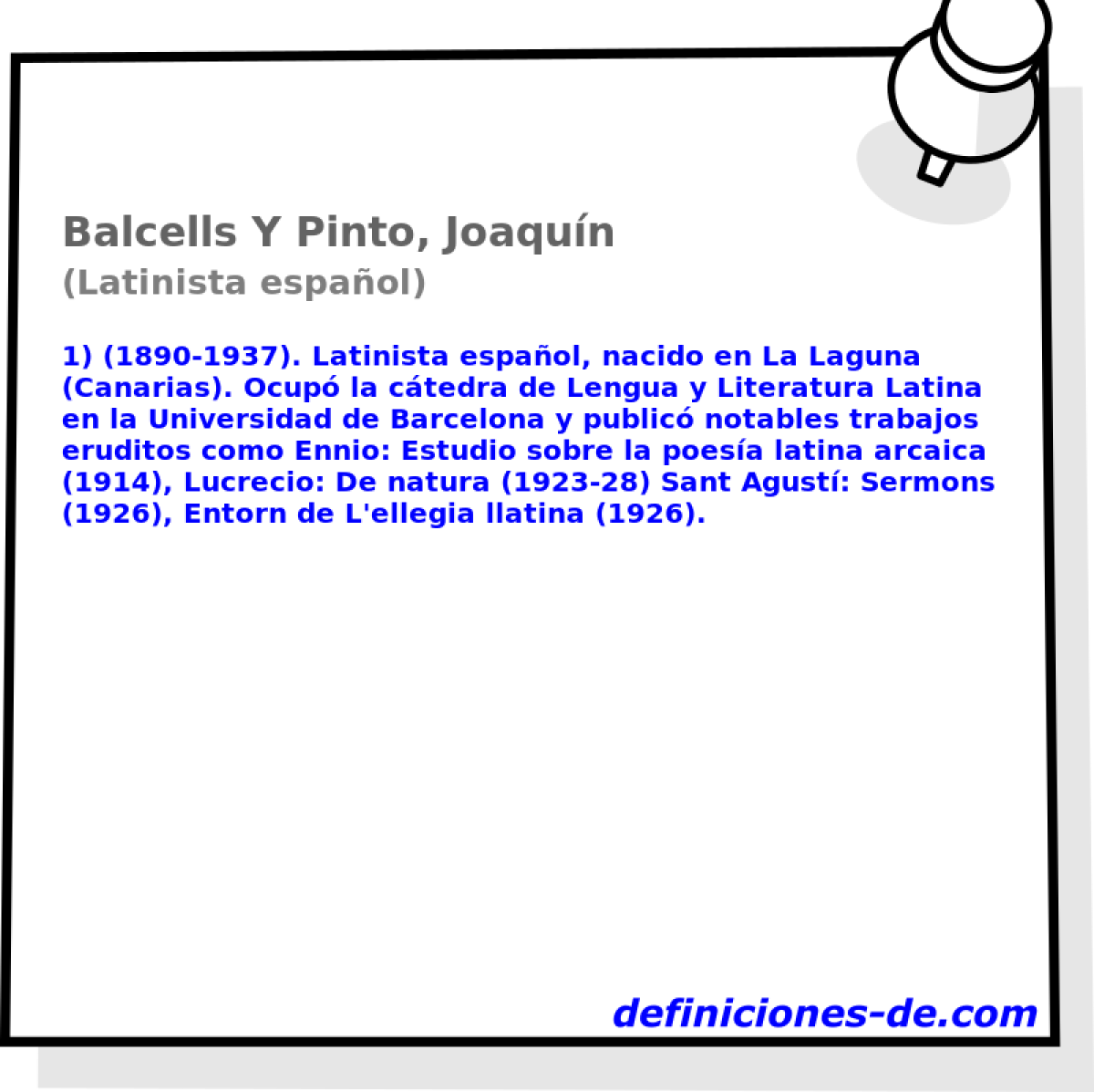 Balcells Y Pinto, Joaqun (Latinista espaol)