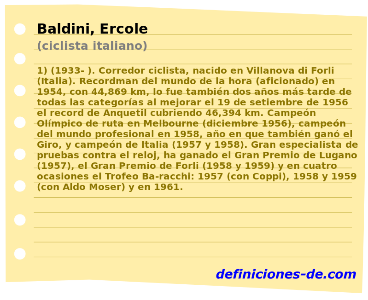 Baldini, Ercole (ciclista italiano)