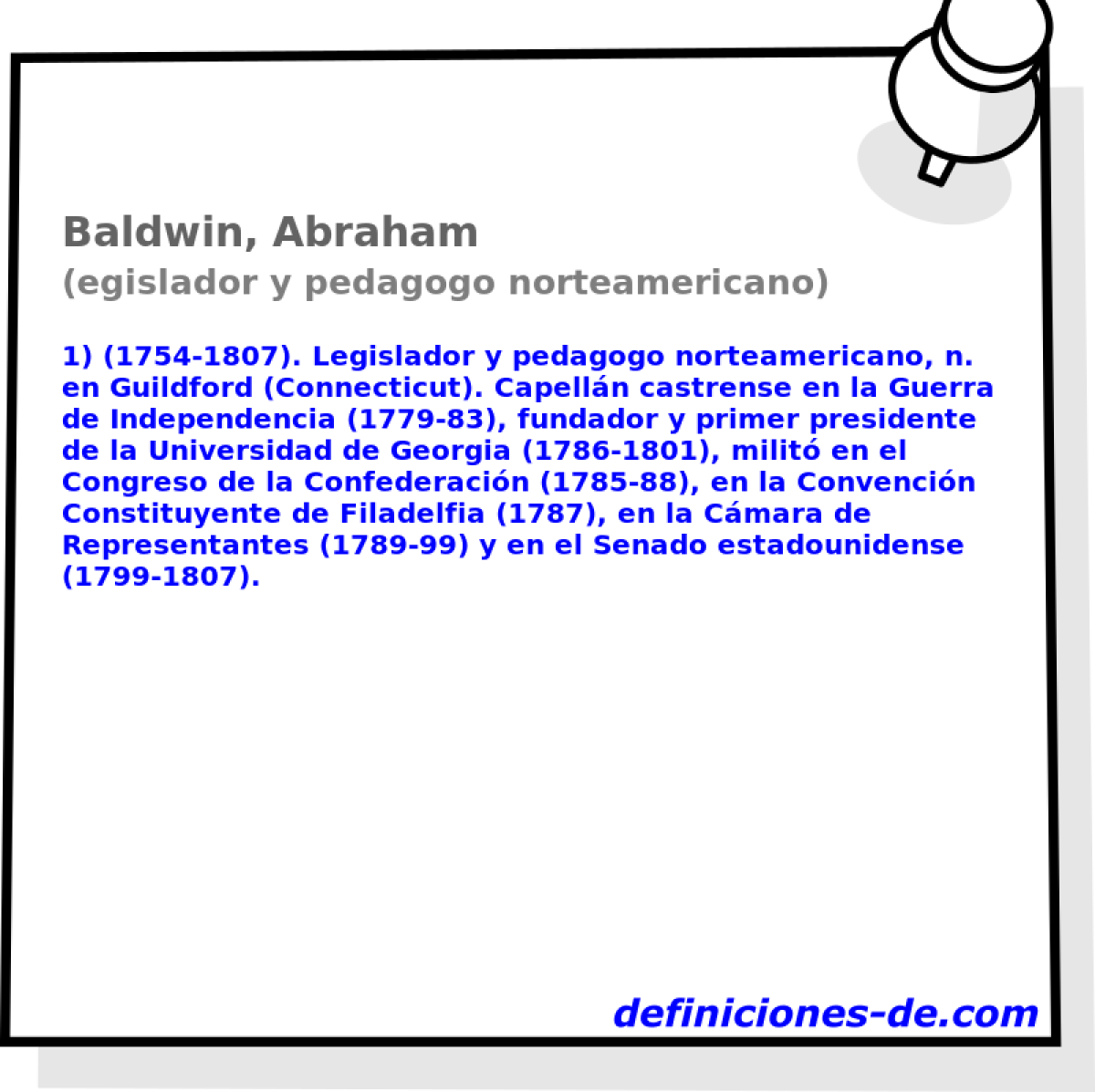 Baldwin, Abraham (egislador y pedagogo norteamericano)