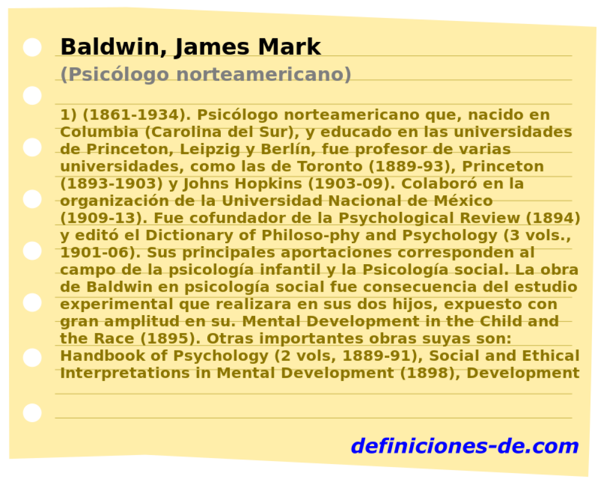 Baldwin, James Mark (Psiclogo norteamericano)