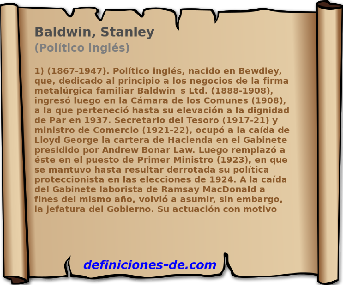 Baldwin, Stanley (Poltico ingls)
